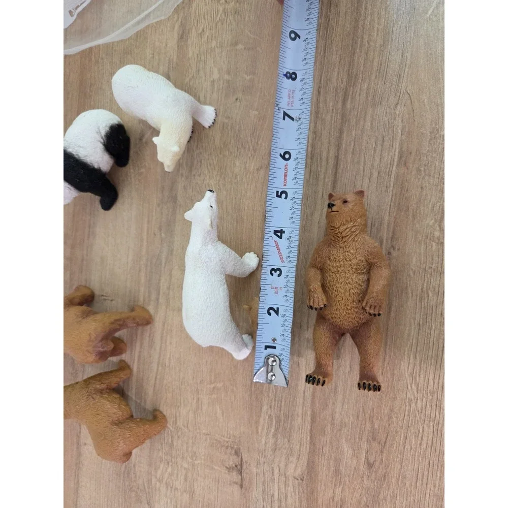 PAPO Lot Set of 7 Bear Figures Grizzly Polar Panda Cub